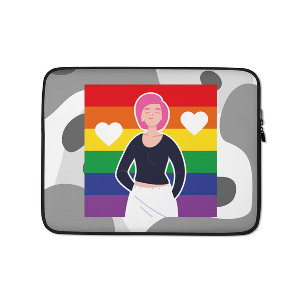  Queer Love Is Love Is Love Laptop Sleeve by Queer In The World Originals sold by Queer In The World: The Shop - LGBT Merch Fashion