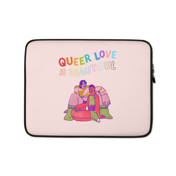  Queer Love is Beautiful Laptop Sleeve by Queer In The World Originals sold by Queer In The World: The Shop - LGBT Merch Fashion