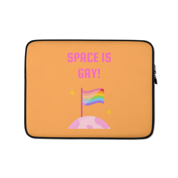  Space Is Gay Laptop Sleeve by Queer In The World Originals sold by Queer In The World: The Shop - LGBT Merch Fashion