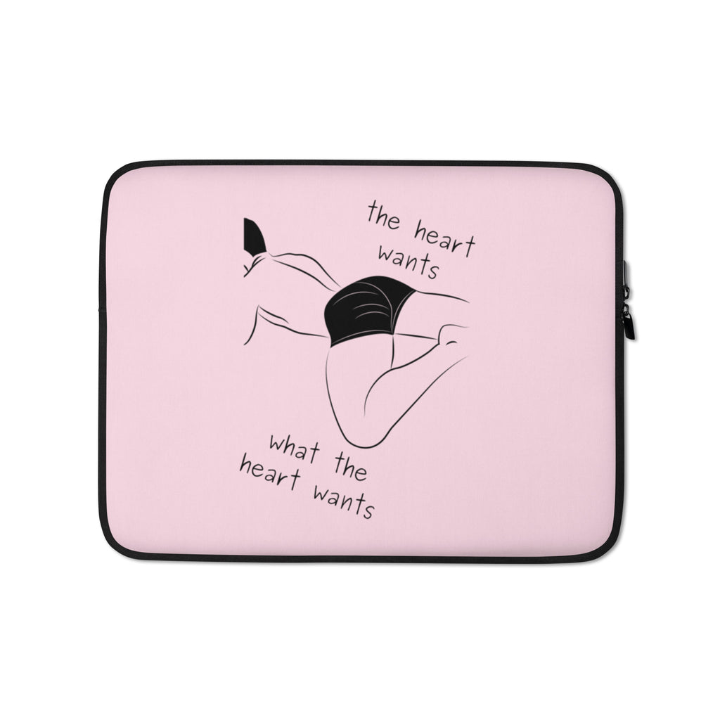  The Heart Wants What The Heart Wants Laptop Sleeve by Queer In The World Originals sold by Queer In The World: The Shop - LGBT Merch Fashion