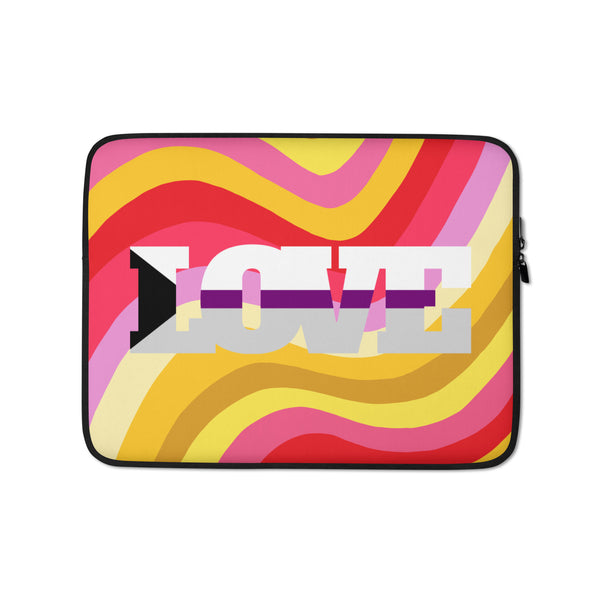  Demisexual Love Laptop Sleeve by Queer In The World Originals sold by Queer In The World: The Shop - LGBT Merch Fashion