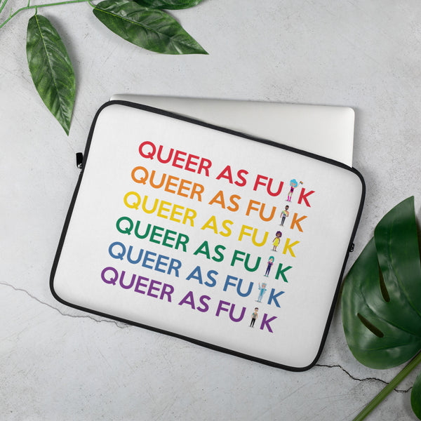  Queer As Fu*k Laptop Sleeve by Queer In The World Originals sold by Queer In The World: The Shop - LGBT Merch Fashion