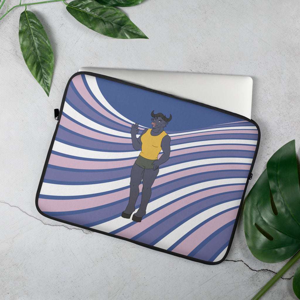  Bull Dyke Laptop Sleeve by Queer In The World Originals sold by Queer In The World: The Shop - LGBT Merch Fashion