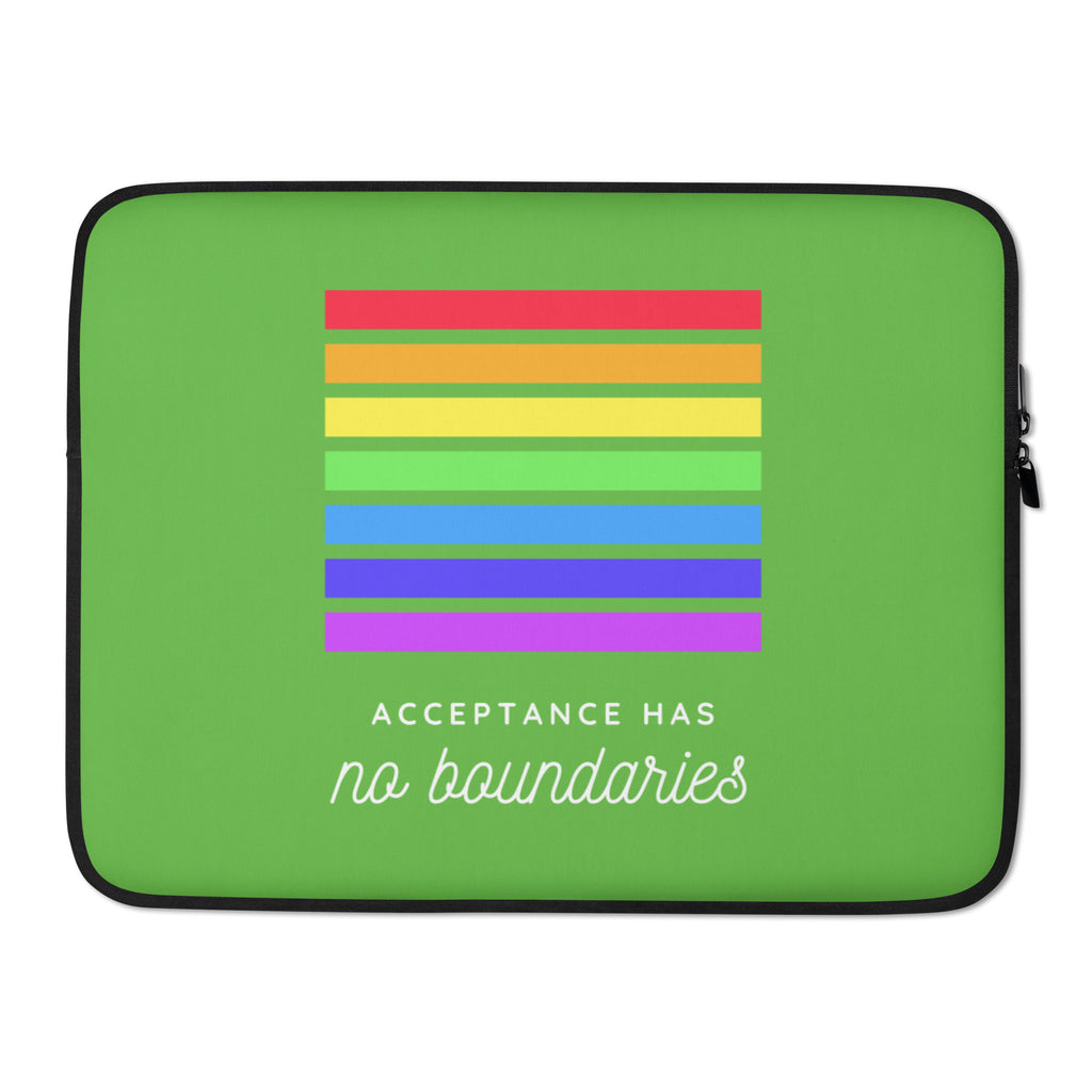  Acceptance Has No Boundaries Laptop Sleeve by Queer In The World Originals sold by Queer In The World: The Shop - LGBT Merch Fashion