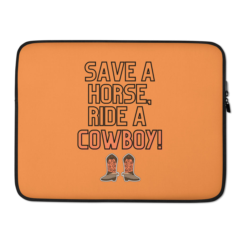  Save A Horse Ride A Cowboy Laptop Sleeve by Queer In The World Originals sold by Queer In The World: The Shop - LGBT Merch Fashion