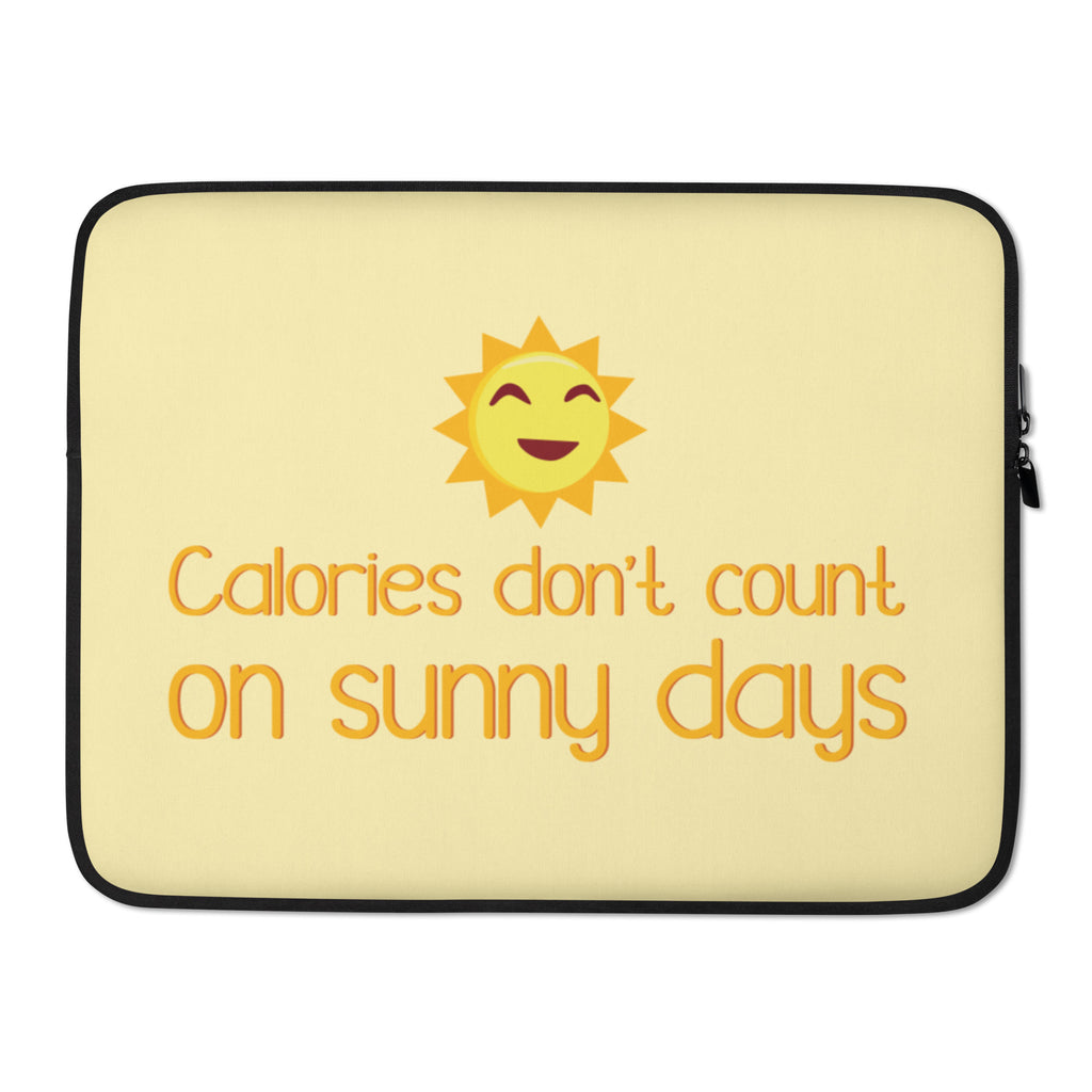  Calories Don't Count On Sunny Days Laptop Sleeve by Queer In The World Originals sold by Queer In The World: The Shop - LGBT Merch Fashion