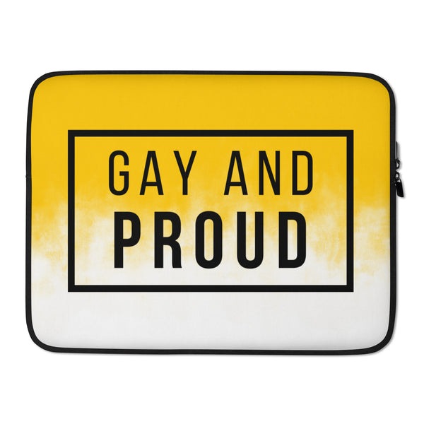  Gay And Proud Laptop Sleeve by Queer In The World Originals sold by Queer In The World: The Shop - LGBT Merch Fashion