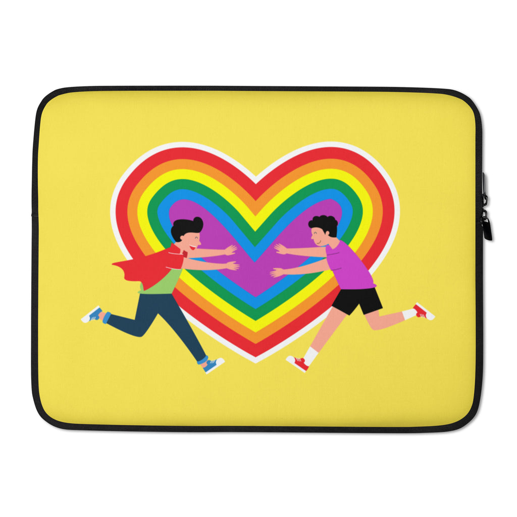  Gay Couple Laptop Sleeve by Printful sold by Queer In The World: The Shop - LGBT Merch Fashion