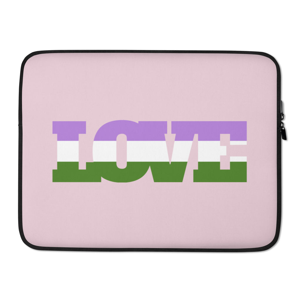  Genderqueer Love Laptop Sleeve by Queer In The World Originals sold by Queer In The World: The Shop - LGBT Merch Fashion