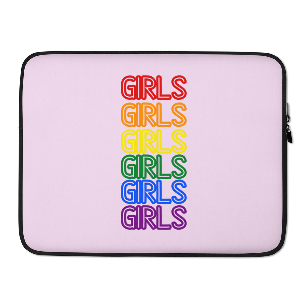  Girls Girls Girls Laptop Sleeve by Queer In The World Originals sold by Queer In The World: The Shop - LGBT Merch Fashion
