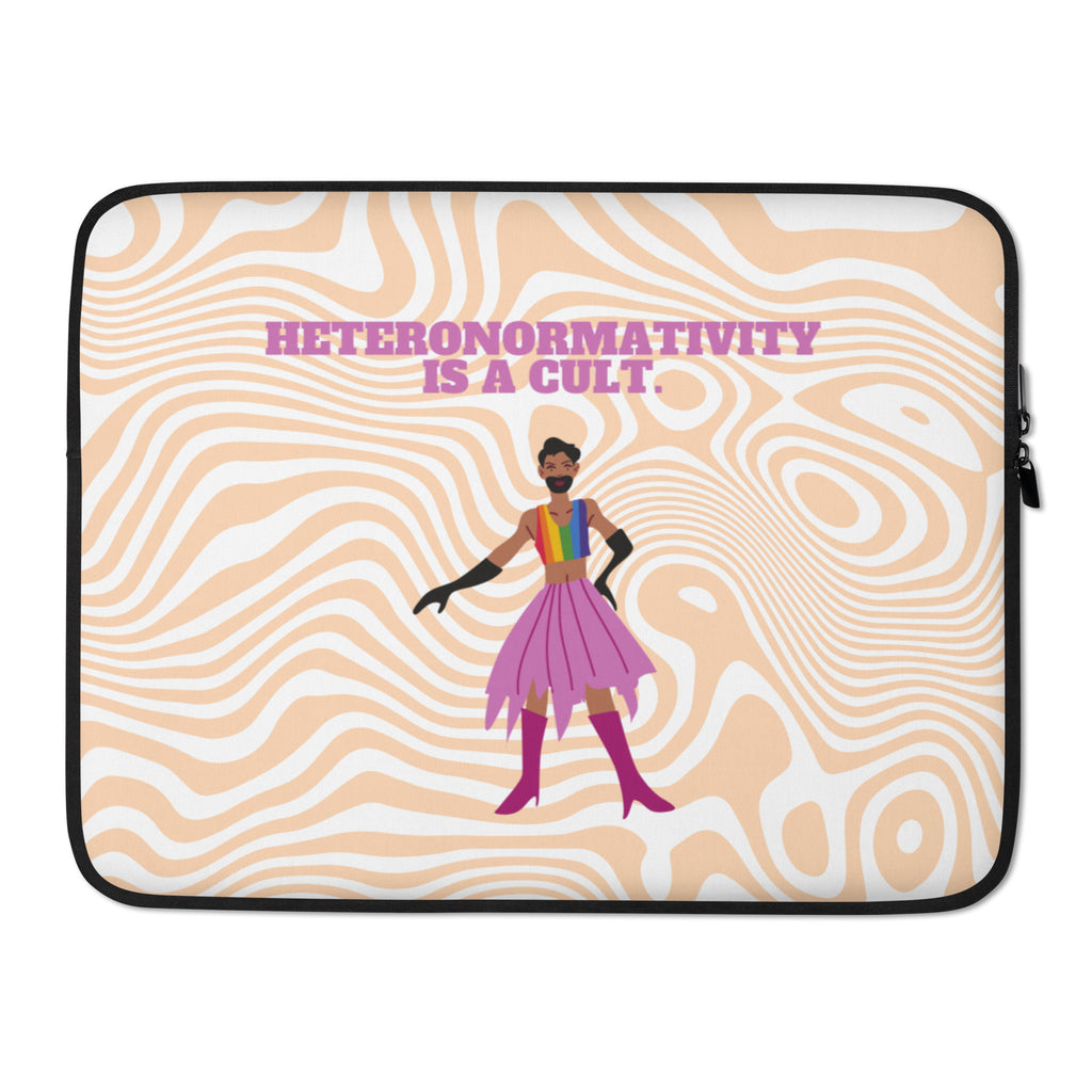  Heteronormativity Is A Cult Laptop Sleeve by Queer In The World Originals sold by Queer In The World: The Shop - LGBT Merch Fashion