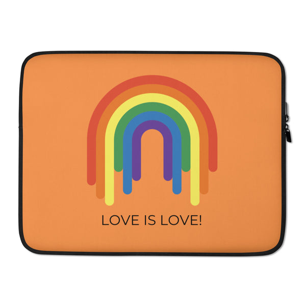  Love Is Love Rainbow Laptop Sleeve by Queer In The World Originals sold by Queer In The World: The Shop - LGBT Merch Fashion