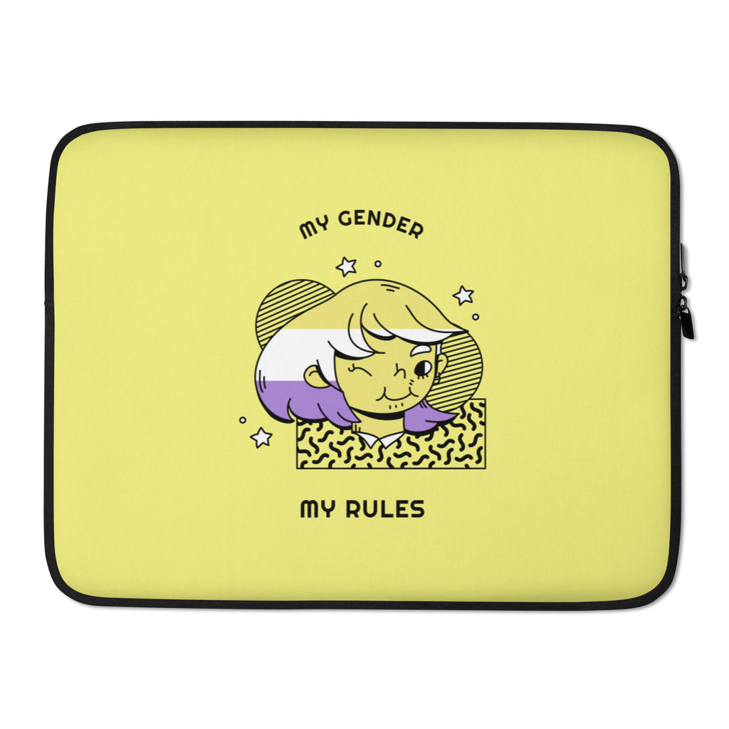  My Gender My Rules Laptop Sleeve by Queer In The World Originals sold by Queer In The World: The Shop - LGBT Merch Fashion