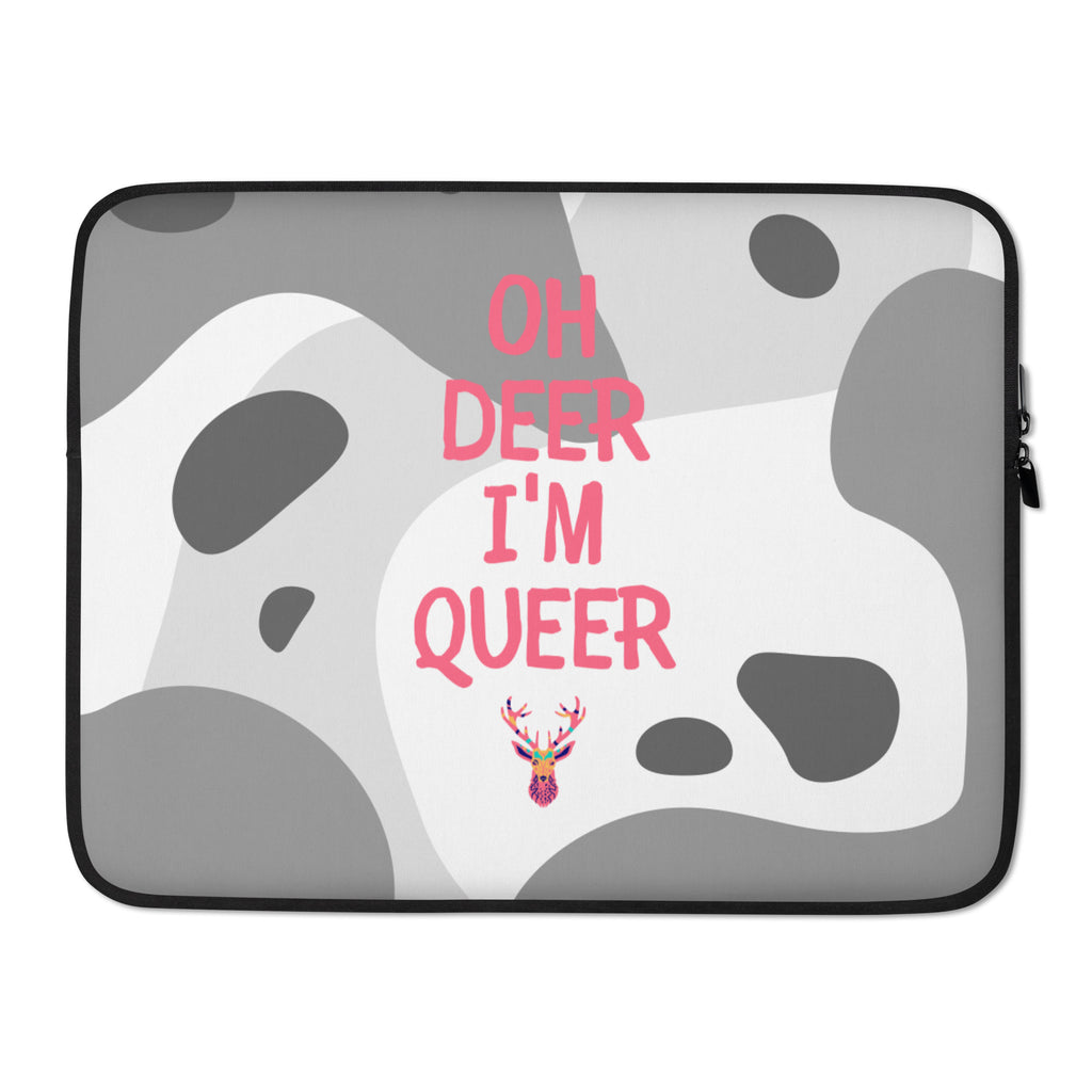  Oh Deer I'm Queer Laptop Sleeve by Queer In The World Originals sold by Queer In The World: The Shop - LGBT Merch Fashion