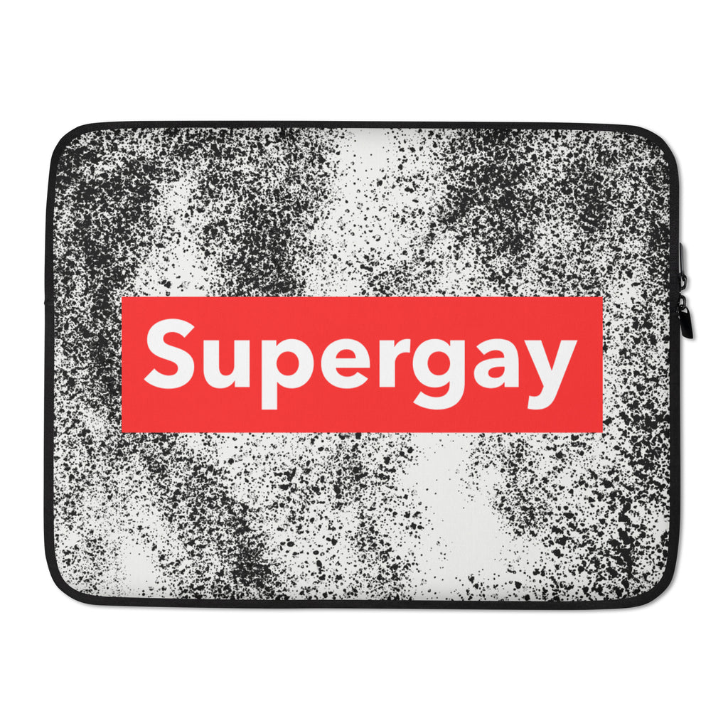  Supergay Laptop Sleeve by Printful sold by Queer In The World: The Shop - LGBT Merch Fashion