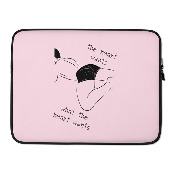  The Heart Wants What The Heart Wants Laptop Sleeve by Queer In The World Originals sold by Queer In The World: The Shop - LGBT Merch Fashion