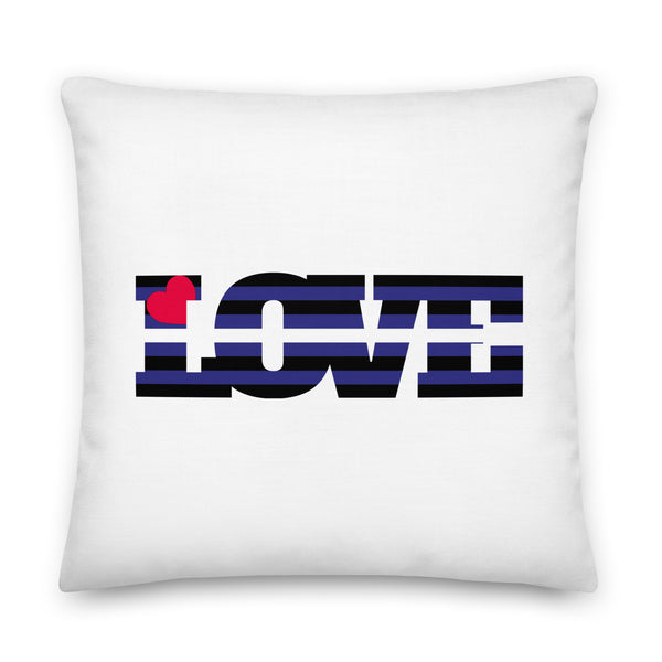 leather gays: Leather Pride Love Pillow with bold 