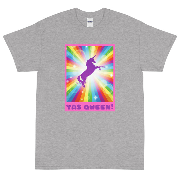 Sport Grey Yas Qween! T-Shirt by Queer In The World Originals sold by Queer In The World: The Shop - LGBT Merch Fashion