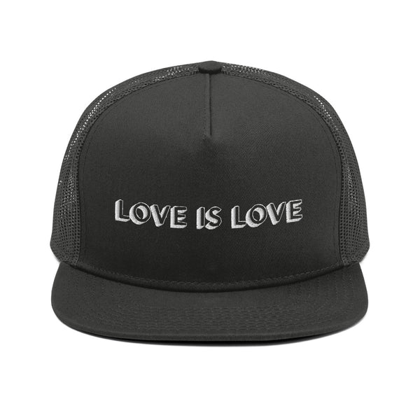  Love Is Love Mesh Back Snapback by Queer In The World Originals sold by Queer In The World: The Shop - LGBT Merch Fashion