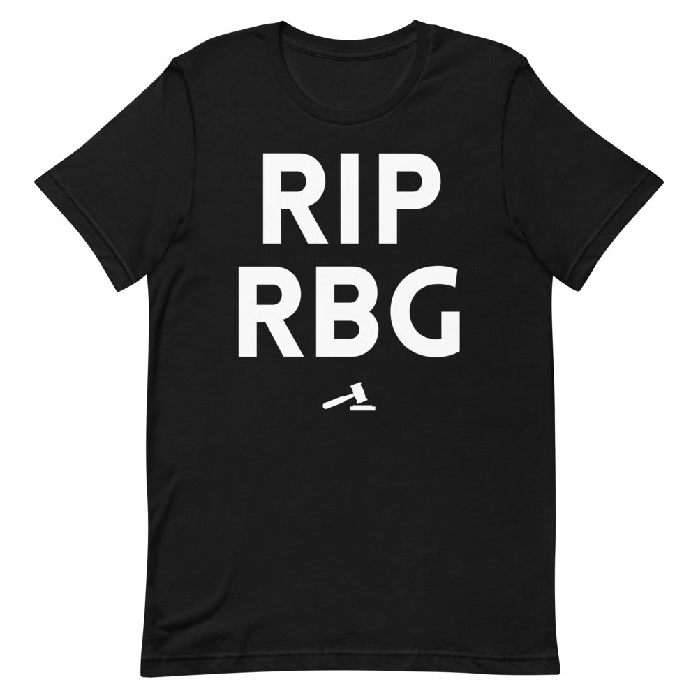 Black RIP RBG T-Shirt by Printful sold by Queer In The World: The Shop - LGBT Merch Fashion