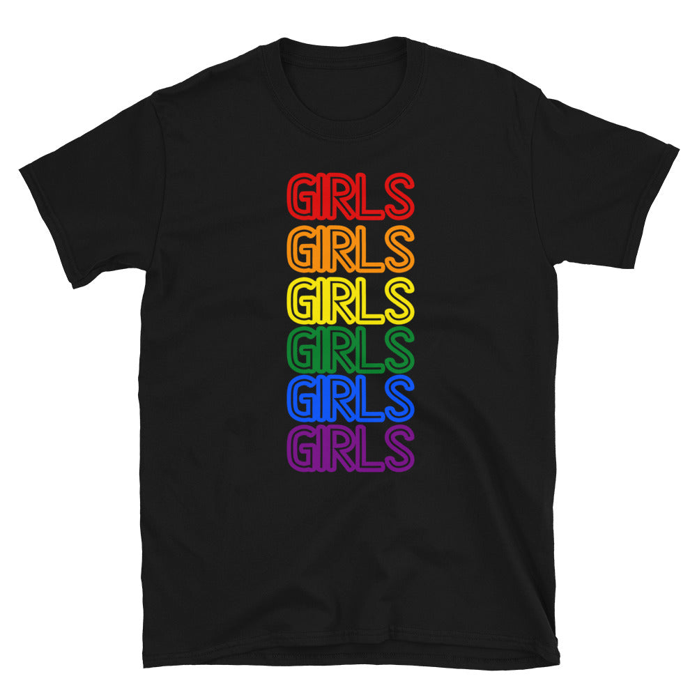 Black Girls Girls Girls T-Shirt by Queer In The World Originals sold by Queer In The World: The Shop - LGBT Merch Fashion