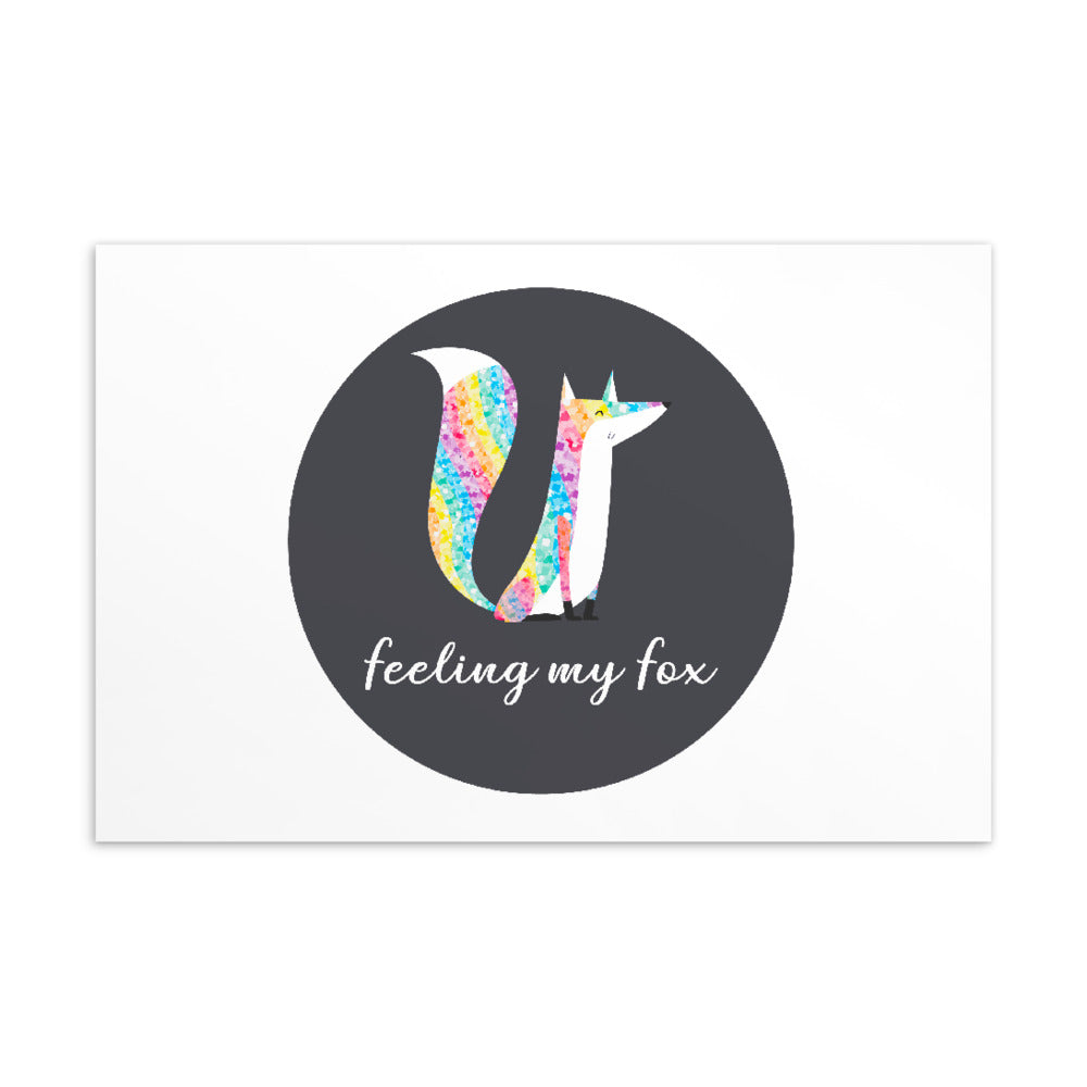  Feeling My Fox Postcard by Queer In The World Originals sold by Queer In The World: The Shop - LGBT Merch Fashion