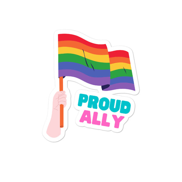  Proud Ally Bubble-Free Stickers by Queer In The World Originals sold by Queer In The World: The Shop - LGBT Merch Fashion
