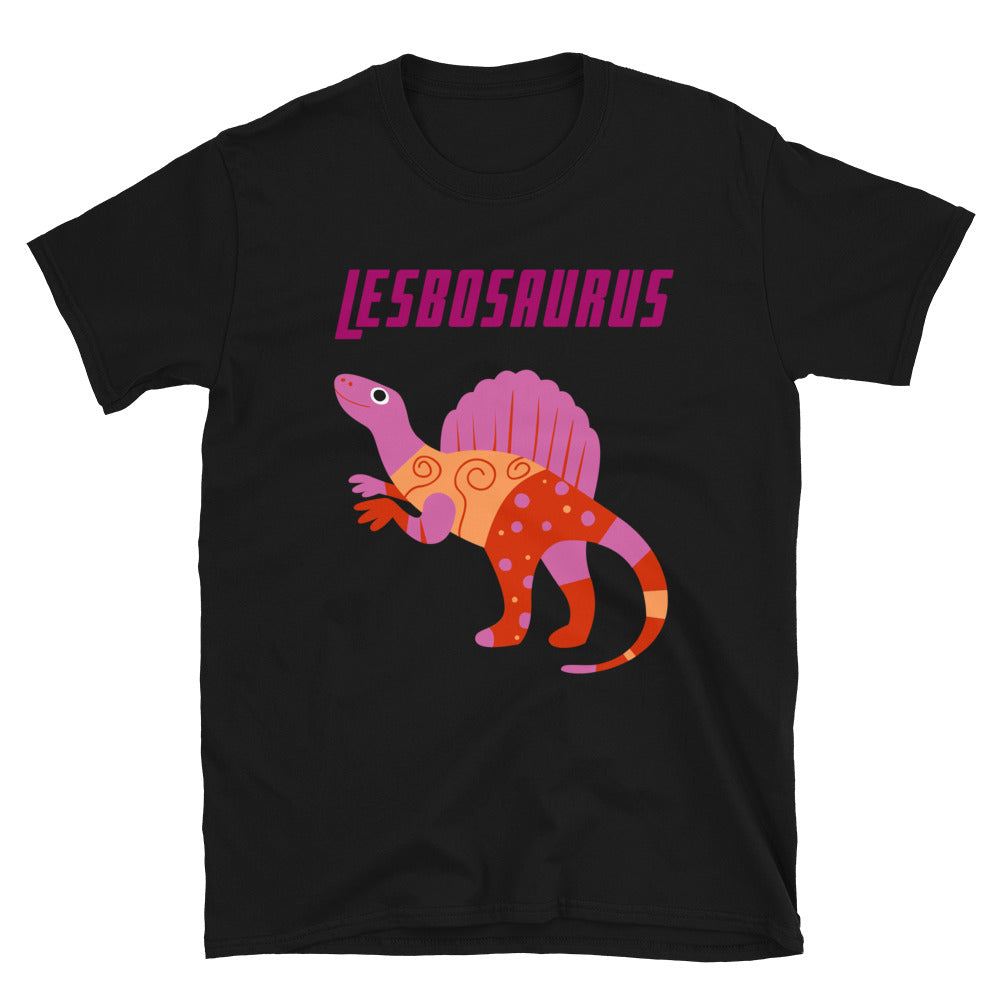 Black Lesbosaurus T-Shirt by Queer In The World Originals sold by Queer In The World: The Shop - LGBT Merch Fashion