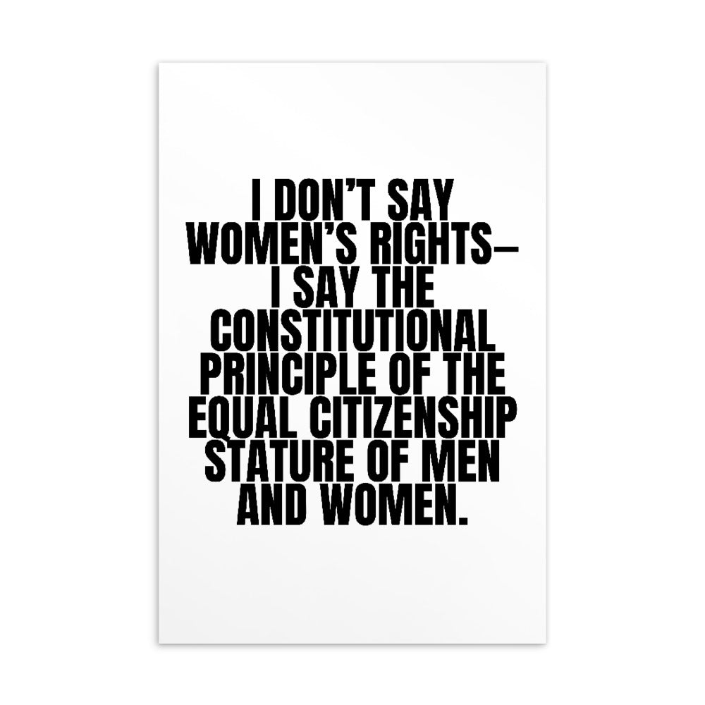  I Don't Say Women's Rights Postcard by Queer In The World Originals sold by Queer In The World: The Shop - LGBT Merch Fashion