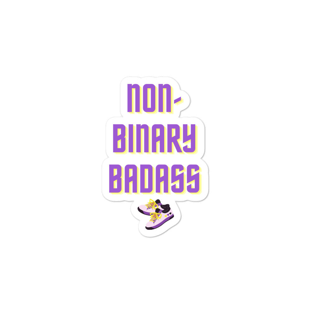 Non-Binary Badass Bubble-Free Stickers by Queer In The World Originals sold by Queer In The World: The Shop - LGBT Merch Fashion