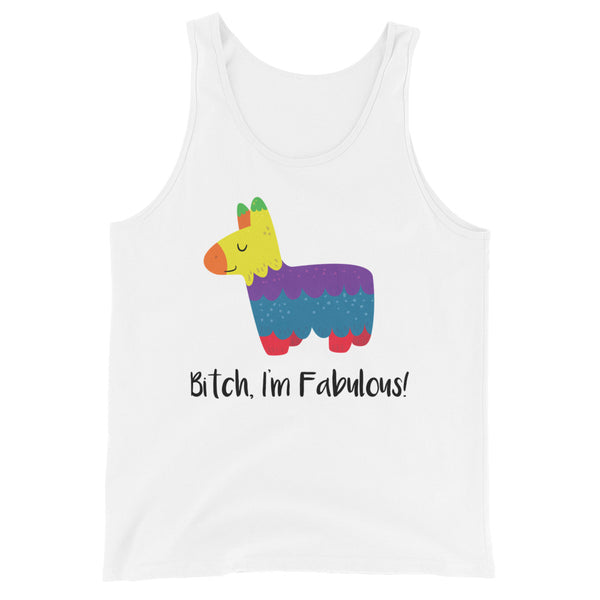 White Bitch I'm Fabulous! Unisex Tank Top by Queer In The World Originals sold by Queer In The World: The Shop - LGBT Merch Fashion