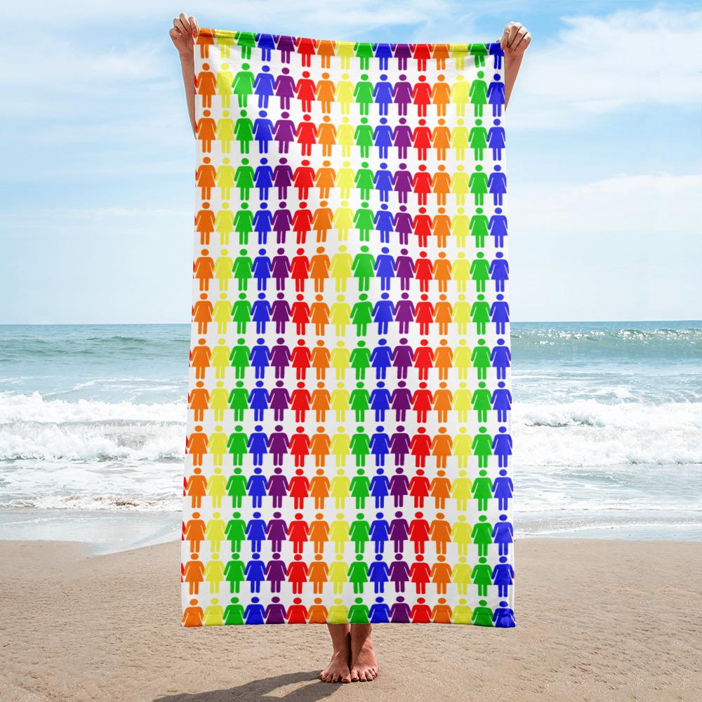  Lesbian Pride Towel by Queer In The World Originals sold by Queer In The World: The Shop - LGBT Merch Fashion