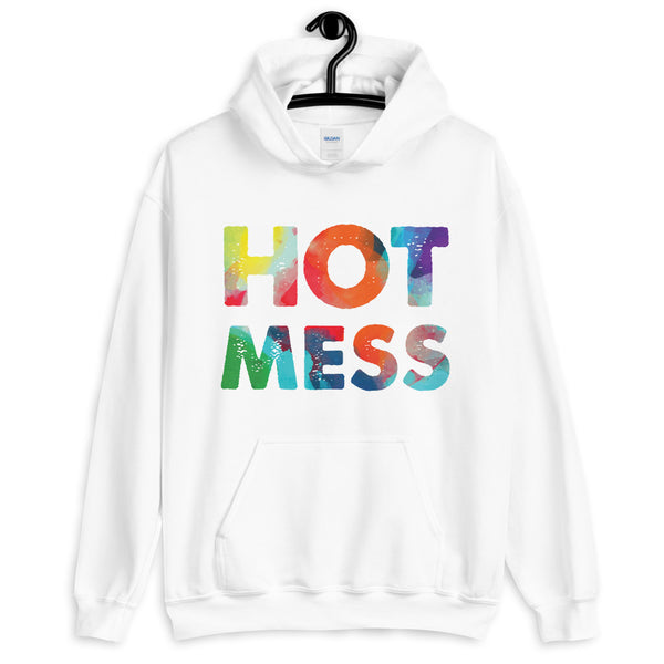 White Hot Mess Unisex Hoodie by Queer In The World Originals sold by Queer In The World: The Shop - LGBT Merch Fashion