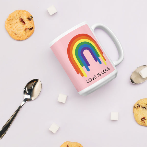  Love Is Love Mug by Queer In The World Originals sold by Queer In The World: The Shop - LGBT Merch Fashion
