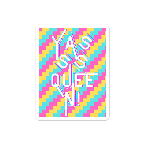  Yasss Queen Bubble-Free Stickers by Queer In The World Originals sold by Queer In The World: The Shop - LGBT Merch Fashion