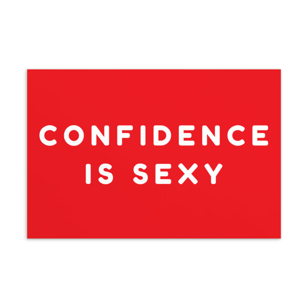  Confidence Is Sexy Postcard by Queer In The World Originals sold by Queer In The World: The Shop - LGBT Merch Fashion