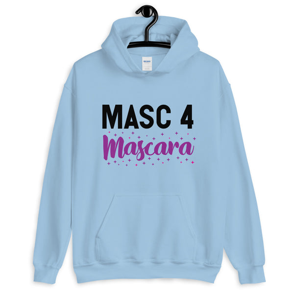 Light Blue Masc 4 Mascara Unisex Hoodie by Queer In The World Originals sold by Queer In The World: The Shop - LGBT Merch Fashion