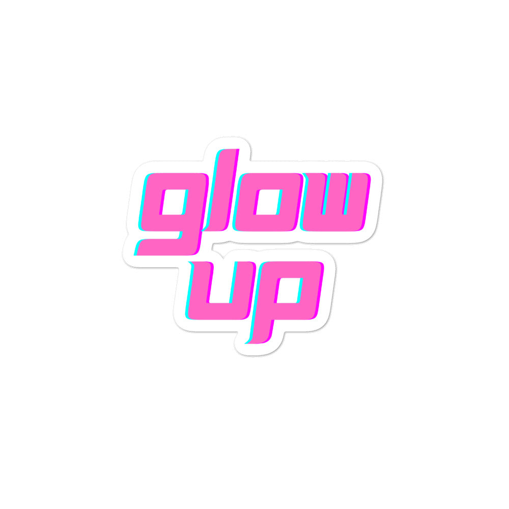  Glow Up Bubble-Free Stickers by Queer In The World Originals sold by Queer In The World: The Shop - LGBT Merch Fashion