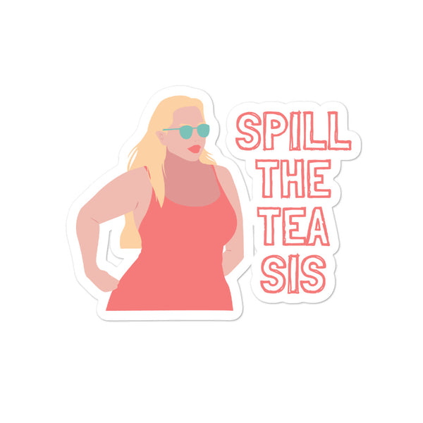  Spill The Tea Bubble-Free Stickers by Queer In The World Originals sold by Queer In The World: The Shop - LGBT Merch Fashion