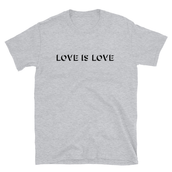 Sport Grey Love Is Love T-Shirt by Queer In The World Originals sold by Queer In The World: The Shop - LGBT Merch Fashion