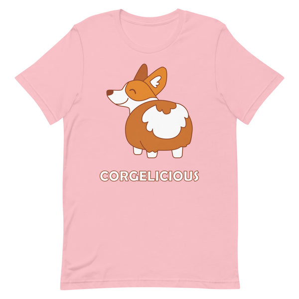 Pink Corgelicious T-Shirt by Queer In The World Originals sold by Queer In The World: The Shop - LGBT Merch Fashion