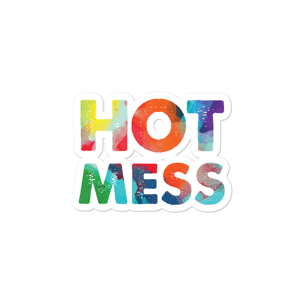  Hot Mess Bubble-Free Stickers by Printful sold by Queer In The World: The Shop - LGBT Merch Fashion