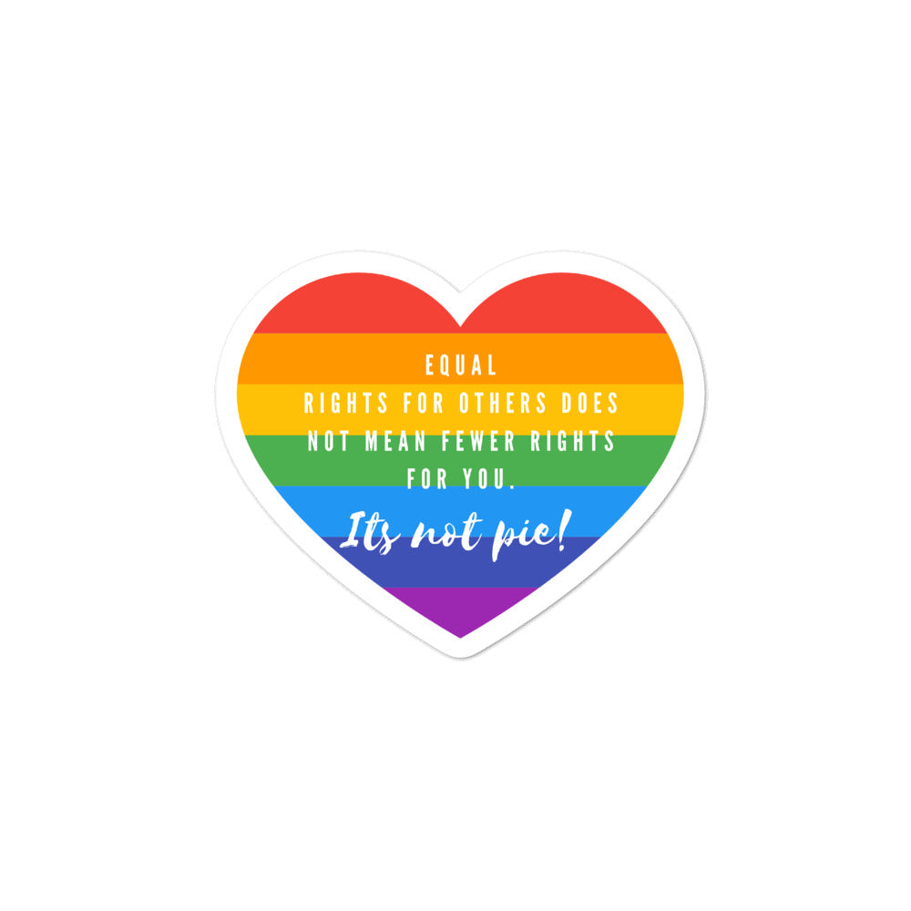 It's Not Pie Bubble-Free Stickers by Queer In The World Originals sold by Queer In The World: The Shop - LGBT Merch Fashion