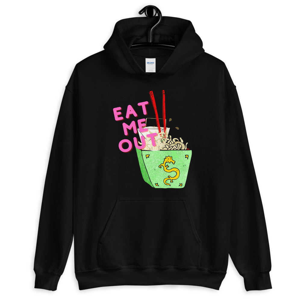 Black Eat Me Out Unisex Hoodie by Queer In The World Originals sold by Queer In The World: The Shop - LGBT Merch Fashion