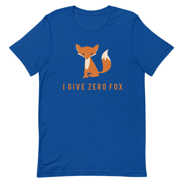 True Royal I Give Zero Fox T-Shirt by Queer In The World Originals sold by Queer In The World: The Shop - LGBT Merch Fashion
