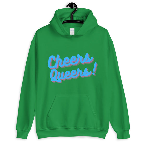 Irish Green Cheers Queers! Unisex Hoodie by Queer In The World Originals sold by Queer In The World: The Shop - LGBT Merch Fashion