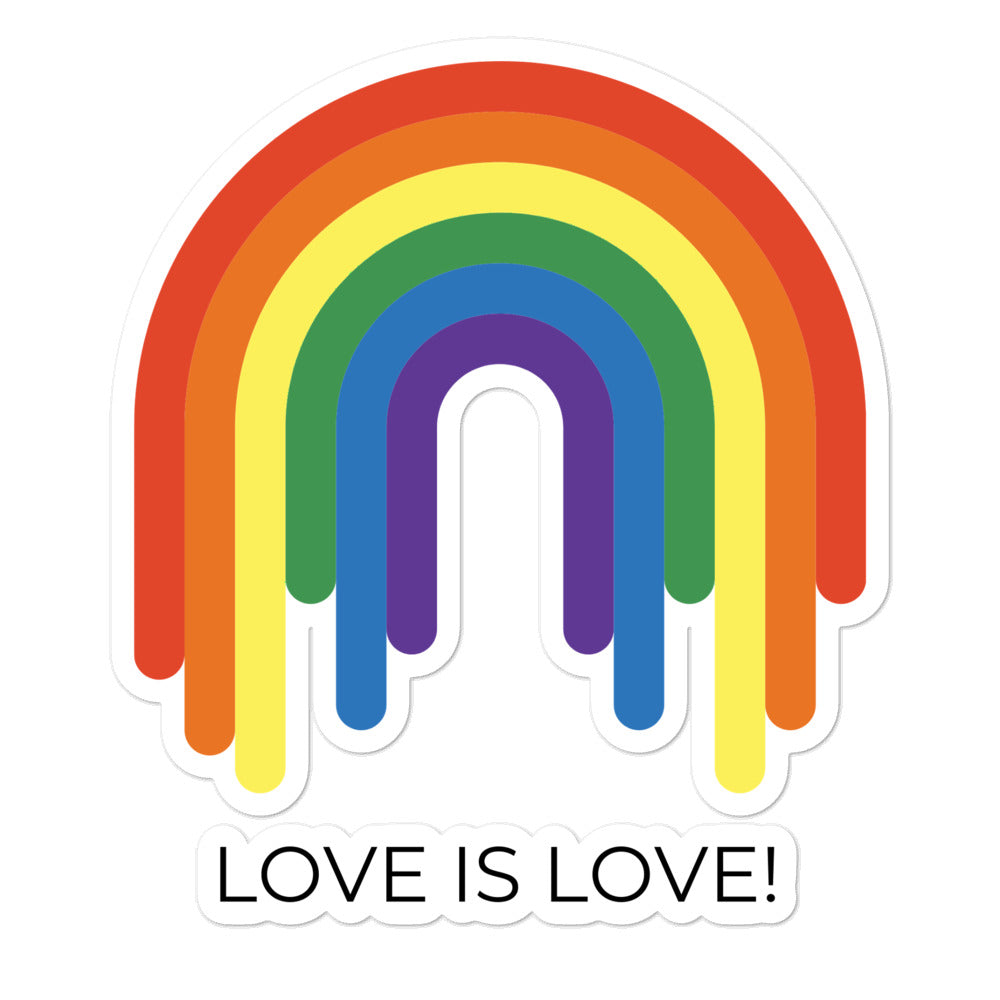  Love Is Love Bubble-Free Stickers by Queer In The World Originals sold by Queer In The World: The Shop - LGBT Merch Fashion