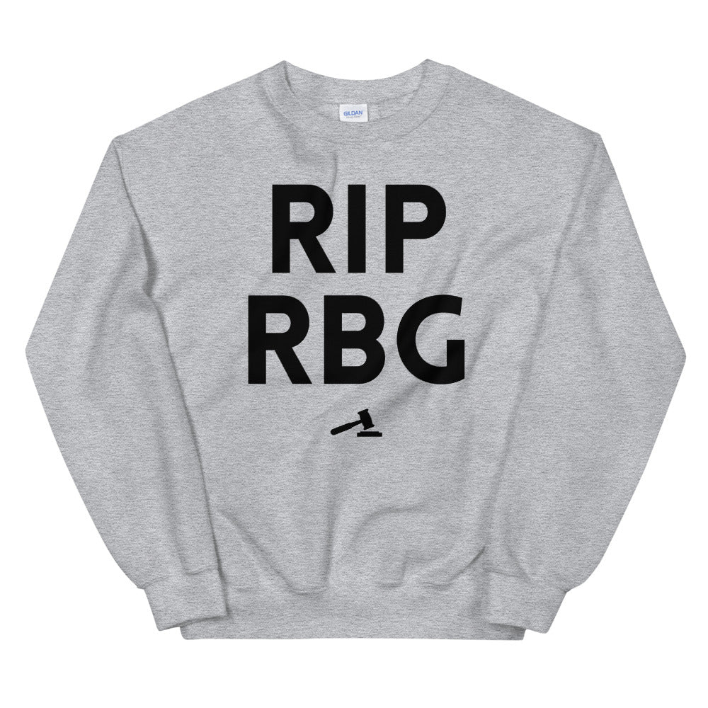 Sport Grey RIP RBG Unisex Sweatshirt by Queer In The World Originals sold by Queer In The World: The Shop - LGBT Merch Fashion