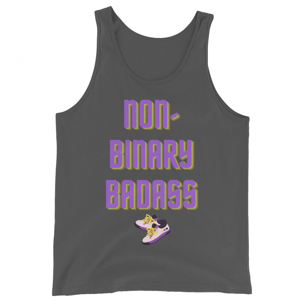 Asphalt Non-Binary Badass Unisex Tank Top by Queer In The World Originals sold by Queer In The World: The Shop - LGBT Merch Fashion