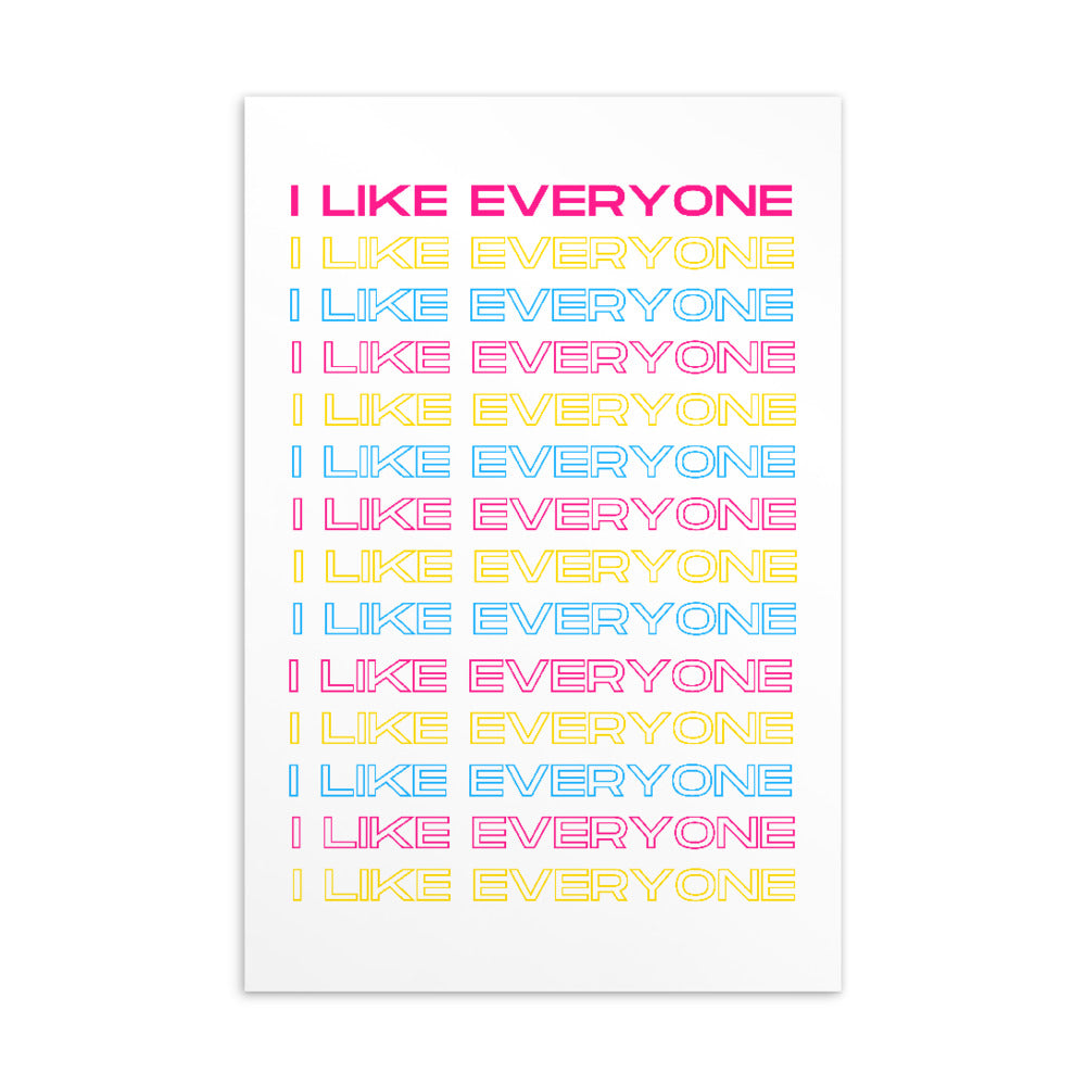  I Like Everyone Postcard by Queer In The World Originals sold by Queer In The World: The Shop - LGBT Merch Fashion